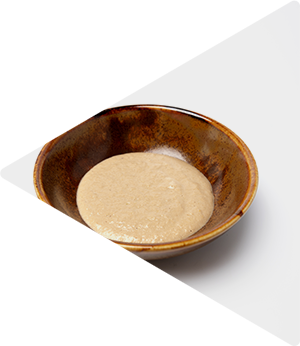 Hummus van schaaldieren en boterbonen